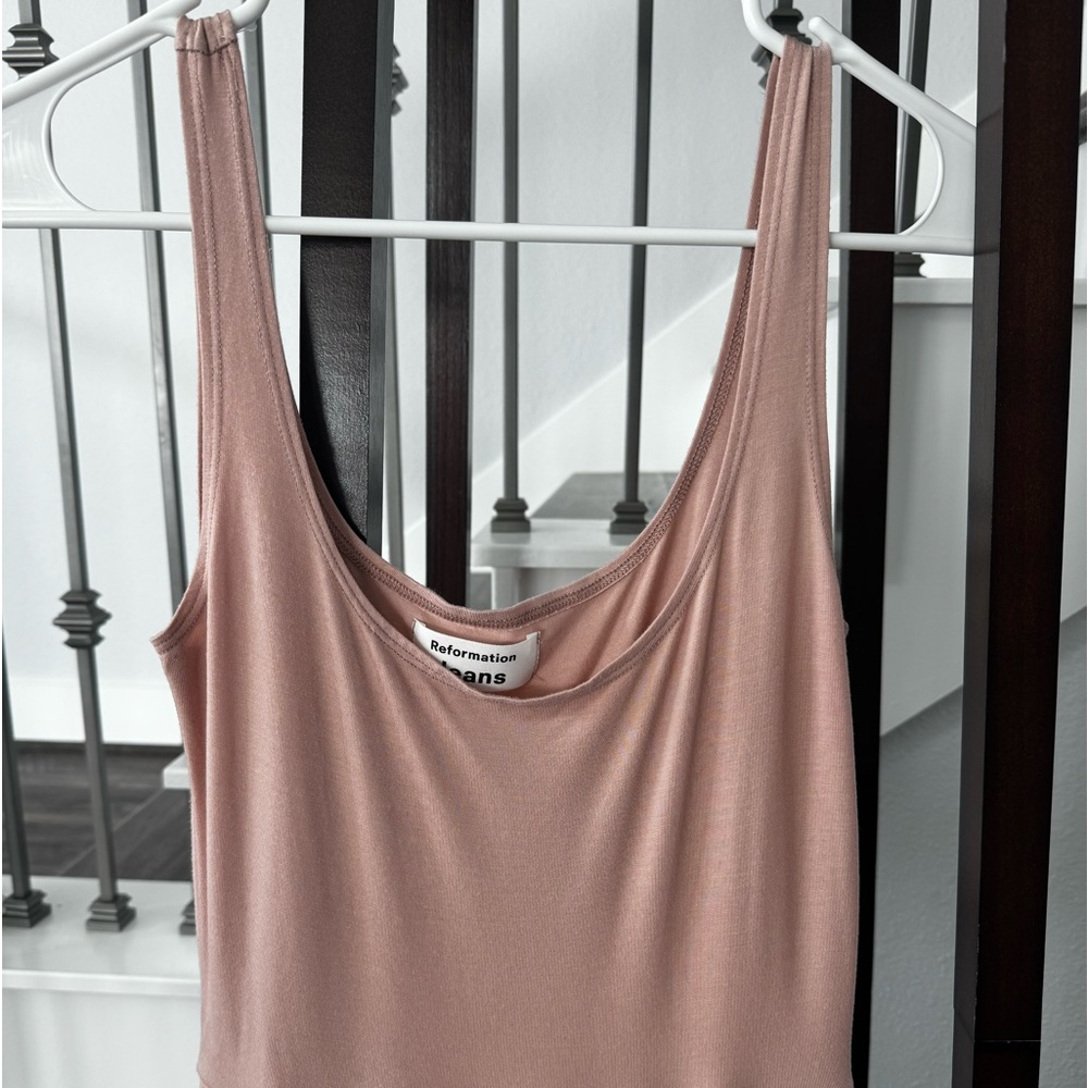 Reformation Rou Knit Dress Medium -pink